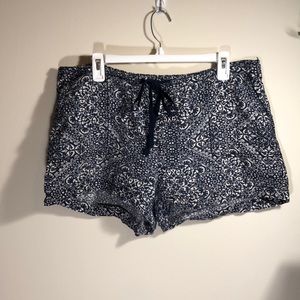 CASLON blue/white paisley cotton shorts